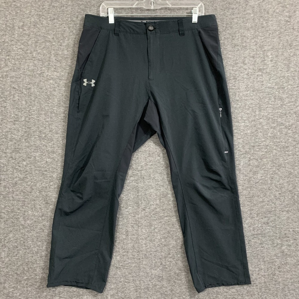 Under Armour Match Play Golf Pant 36 (fit 34x30) Men Black Heat Gear Performance